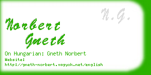 norbert gneth business card